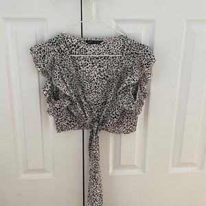 Small leopard tie top.